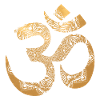 Golden Om sign mandala