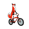 Fox bike cycling comic gift