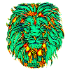 Lion light in neon frenzy