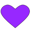 Heart dark purple