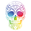 Skull in rainbow style