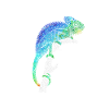 Chameleon colorful colored