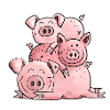 Funny piggy Jeg gris tegneserie dyr motiv