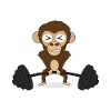 Monkey barbell gym gift