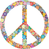 Peace symbol flowers