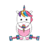 Einhorn Eis Hanteln Geschenk