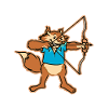 Archery bow and arrow fox gift idea