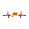 Heartbeat pizza, food, delicious, cartoon