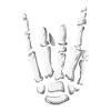 Halloween Skeleton Rock Hand print