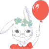 Søde påske bunny ballon gave