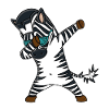 Dabbing Zebra T-Shirt Funny