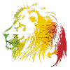 Lion en coupe rastafari