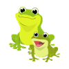 Frog with frog baby