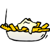 Bol de frites avec mayonnaise