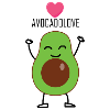 Avocado Love with heart gift