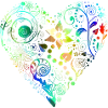 Flower Heart Rainbow