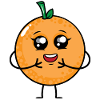 Cute fruit orange cartoon