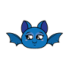 Blue bat cartoon
