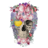 Skull with flowers