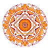 Mandala, orange