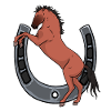 Caballo Herradura Jinete Ross Gaul