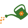 Blumen gießen Gießkanne (dunkel)