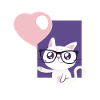 Cute cat with balloon