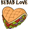 Adoro il fast food con sandwich al cuore di kebab kebab