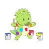 Dino little artist