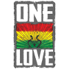 One Love Reggae Flag Design