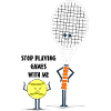 Balle de tennis drôle de bande dessinée
