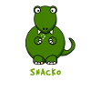 Snackosaurus with sweets T-Rex dinosaur