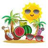 Summer sun beach holiday party