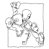 "Faces005" Oneline Premium Design Black
