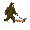 Bigfoot mit Hund