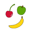 Obst, Früchte, Comic, Geschenkidee