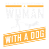 Woman with dog running shirt