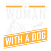 Woman with dog scooter