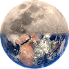 Moon earth world