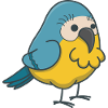 Oiseau perruche kawaii
