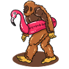 Bigfoot surfing