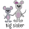 cute mouse siblings "Big sister"
