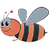 Funny red bee