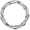 Crown of thorns made of barbed wire