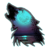 Wolf mit Mond | Yolo-Artwork