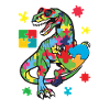 T Rex Autismus-Autisme-Puzzle