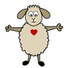 Schaf mit Herz