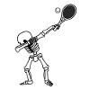 Dabbing Skeleton Tennis Gift