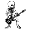 Skeleton Bass Bassist Skull Gift
