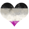 Asexual flag heart